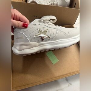 Vintage Havana Cream Sneakers with Silver Star